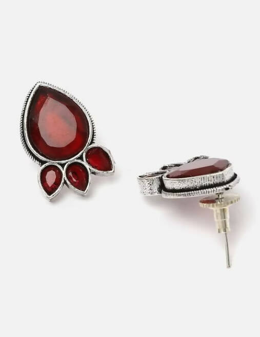 Teardrop Shaped Studs Earrings for Women & Girls By House of Ree - Grab2buy