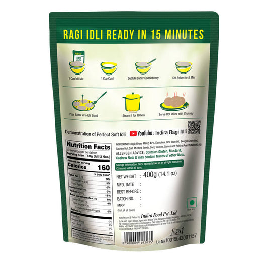 Indira's 15 Minutes Ragi Masala Idli Powder Mix - Grab2buy