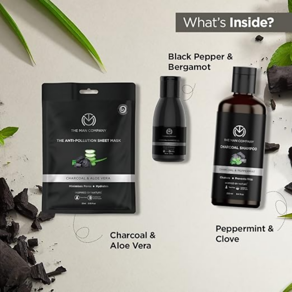 The Man Company Ultimate Charcoal Detan Kit  Grab2Buy The Man Company Grab2Buy