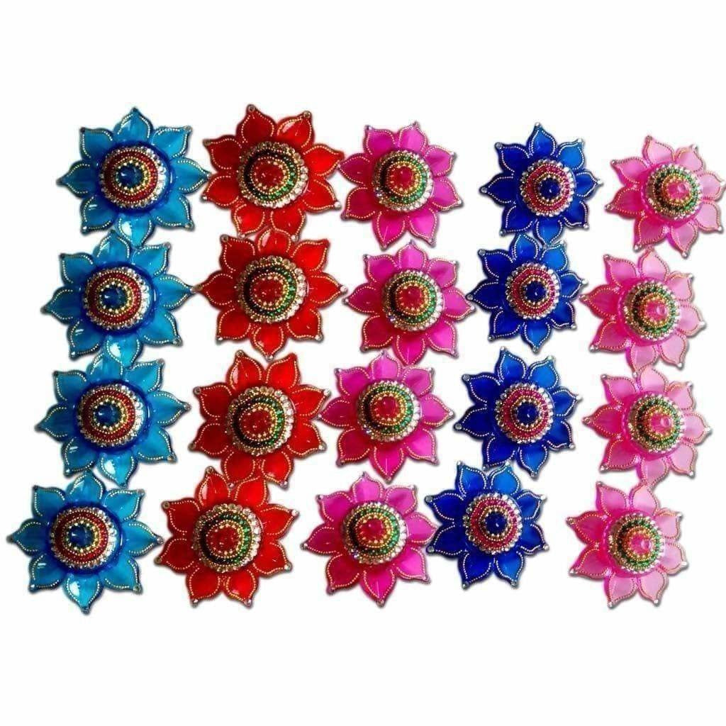 Colorful Flower Design Kumkum Box - 1 Piece 