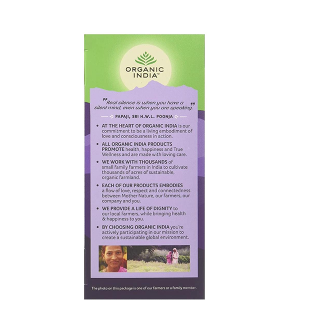 Organic India Tulsi Mulethi Tea Bags | Certified Organic Herbal Tea for Throat & Immunity 
