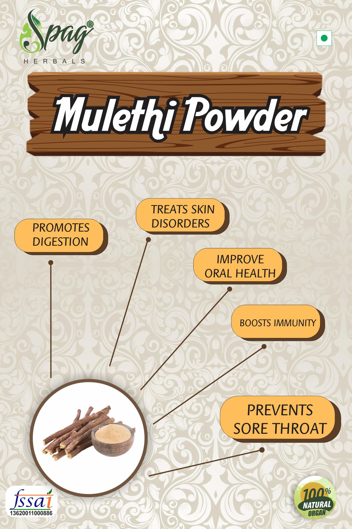 Spag Herbals Mulethi Powder 