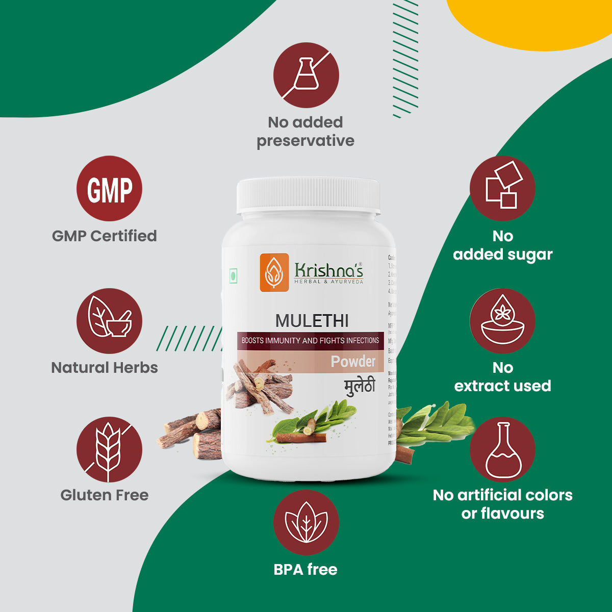 Krishna'S Herbal & Ayurveda Mulethi Powder 