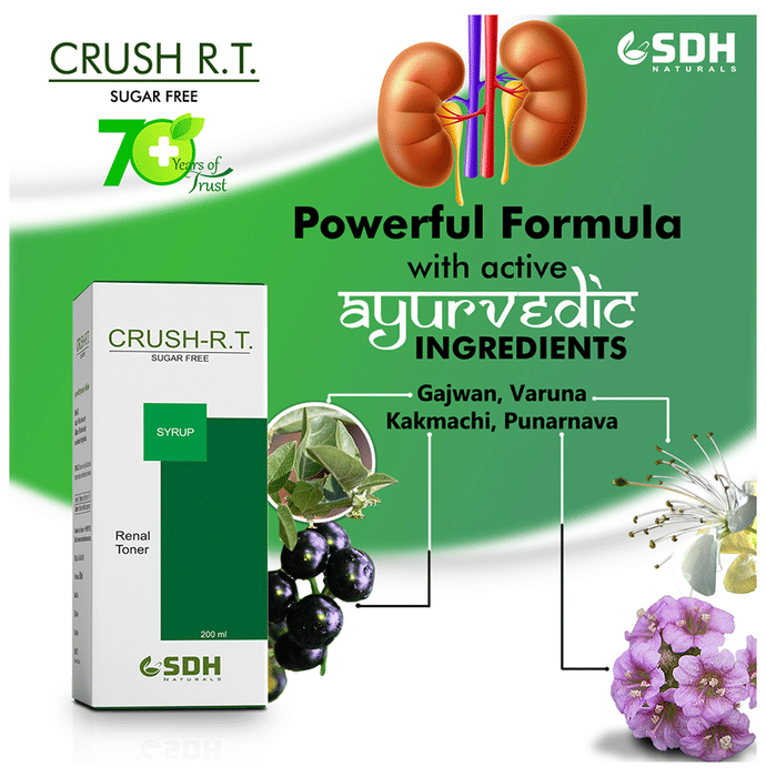 SDH Naturals Crush-RT Syrup | For Kidney & Renal Health | Sugar Free 