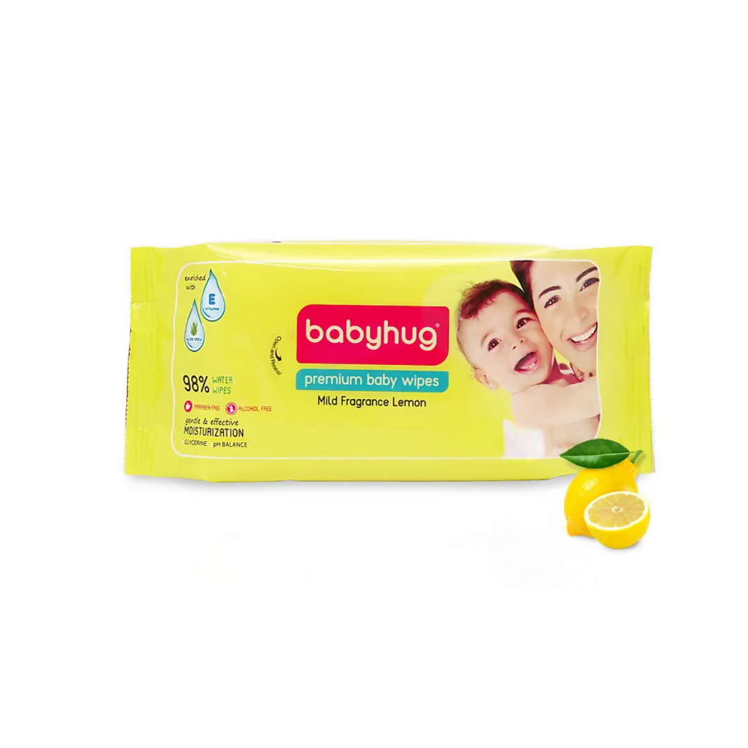Babyhug Premium Water Baby Wet Wipes with Lemon Scent  Grab2Buy Babyhug Grab2Buy
