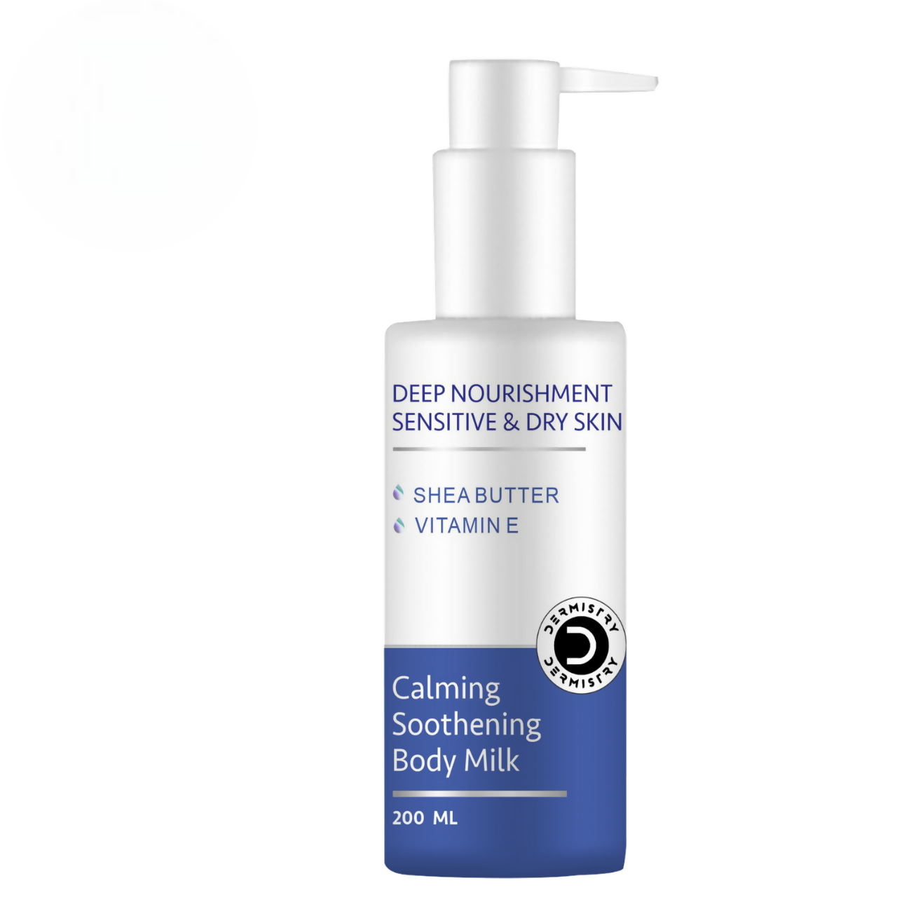 Dermistry Sensitive & Dry Skin Care Calming Soothing Body Milk Lotion Shea Butter & Vitamin E 