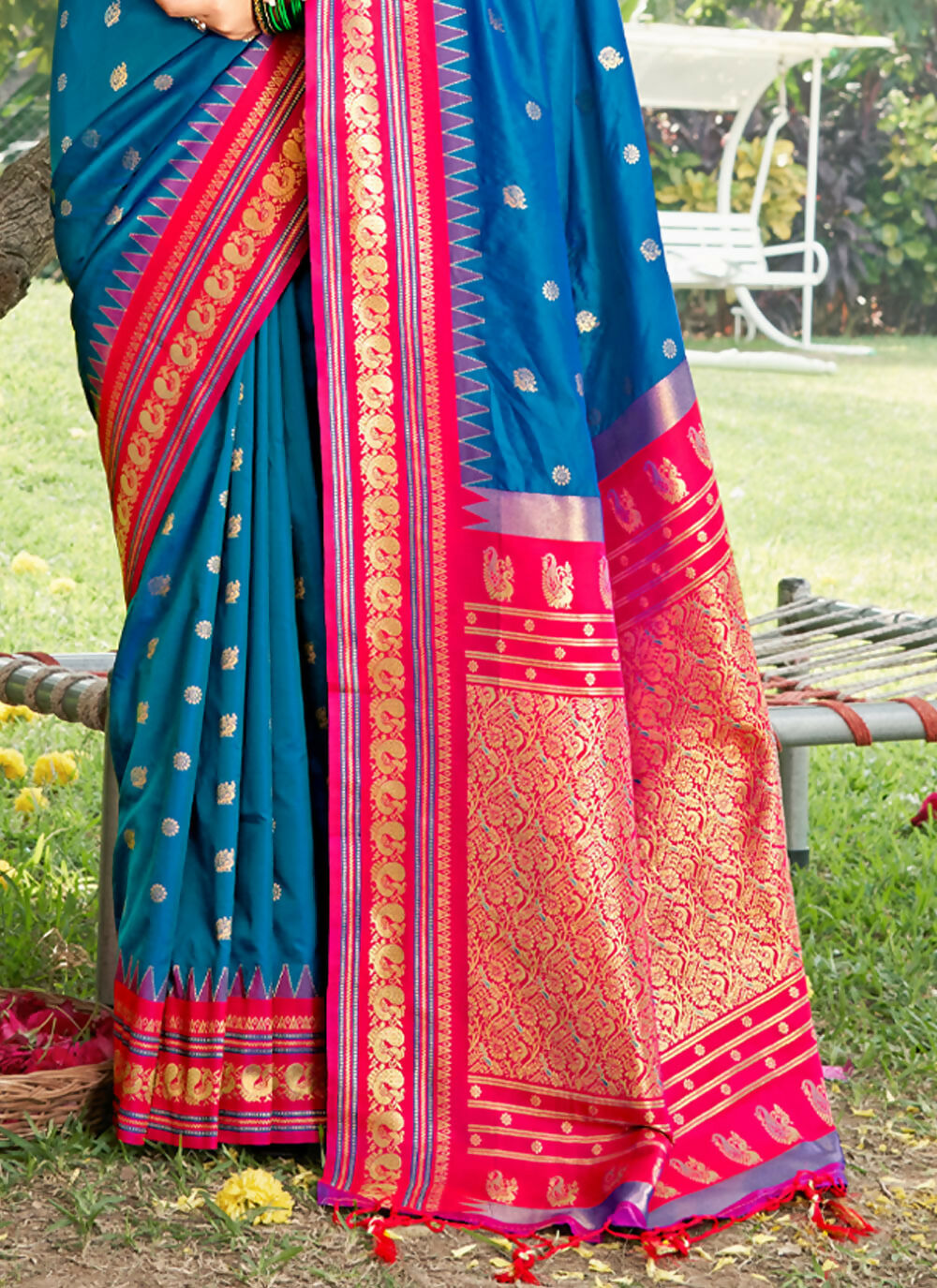 Shree Shyam Fashion Blue Soft Silk Saree
