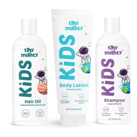 Tiny Mighty Kids Shampoo, Body Lotion And Oil Combo  Grab2Buy Tiny Mighty Grab2Buy