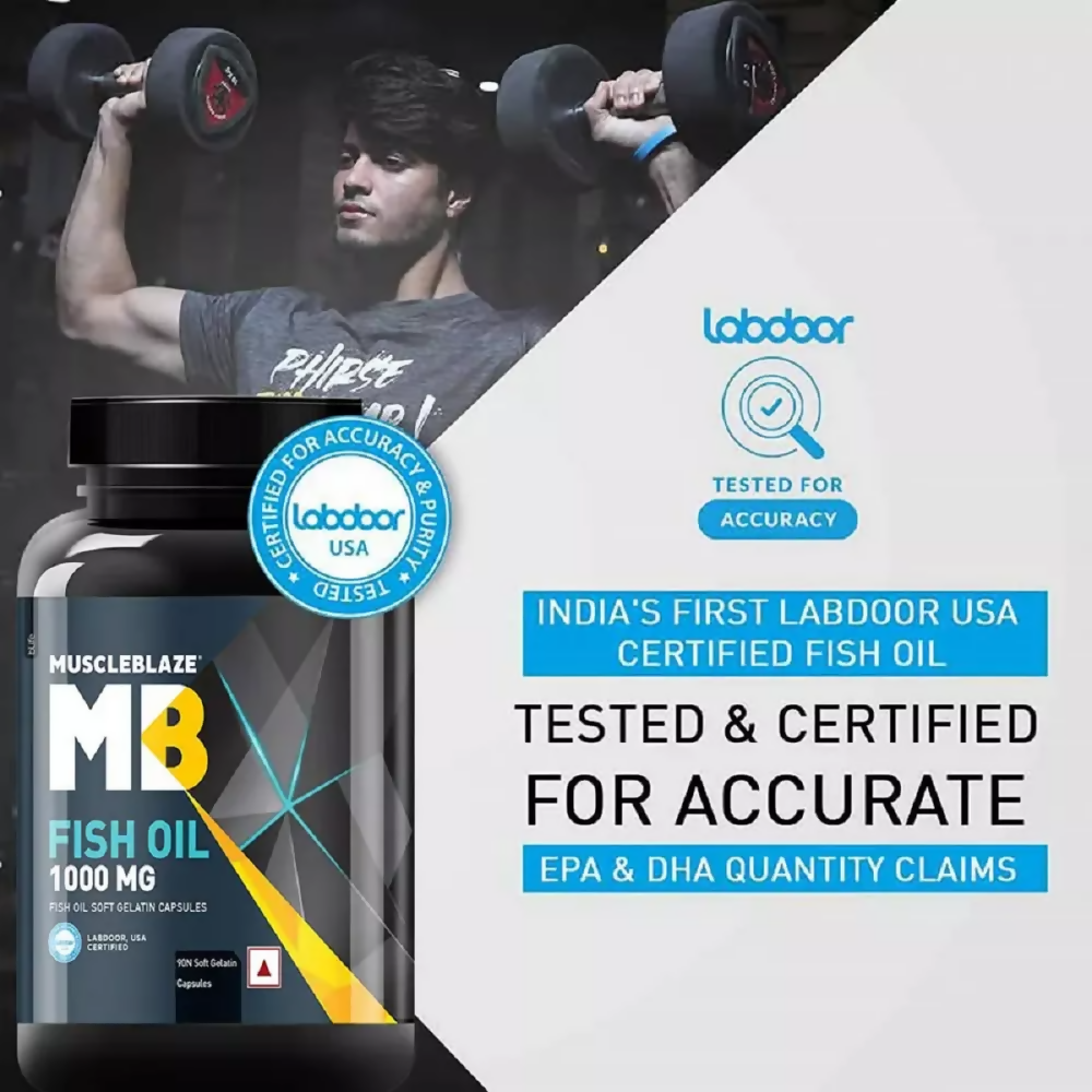 MuscleBlaze Fish Oil 1000 Mg Capsules 