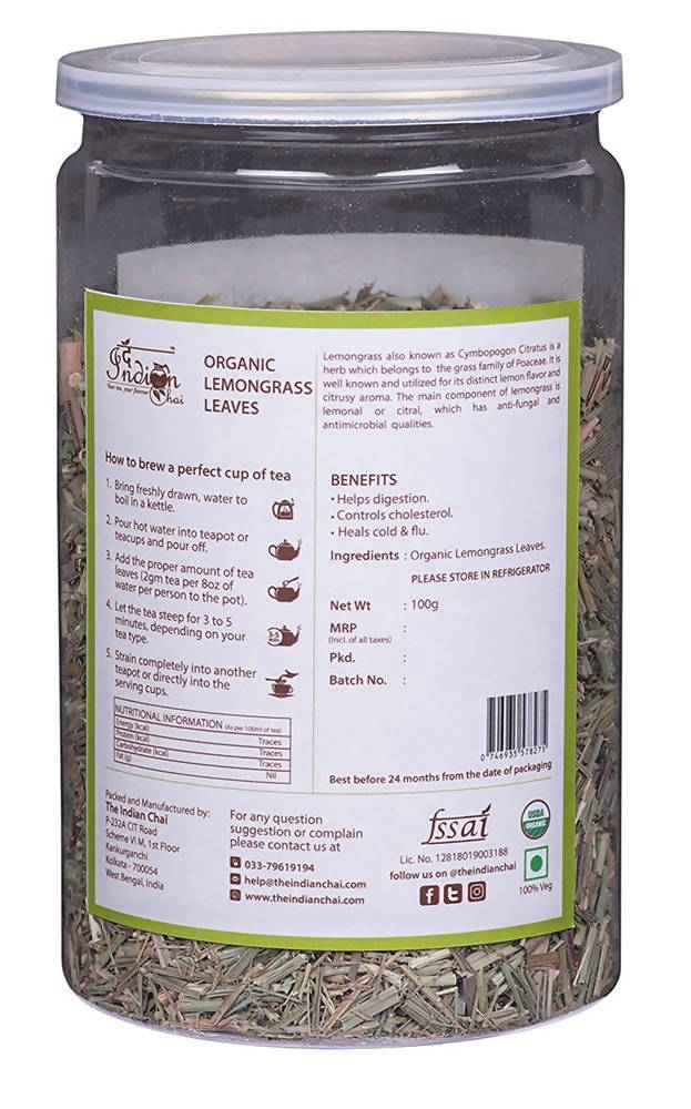 The Indian Chai - Organic Lemongrass Leaves 