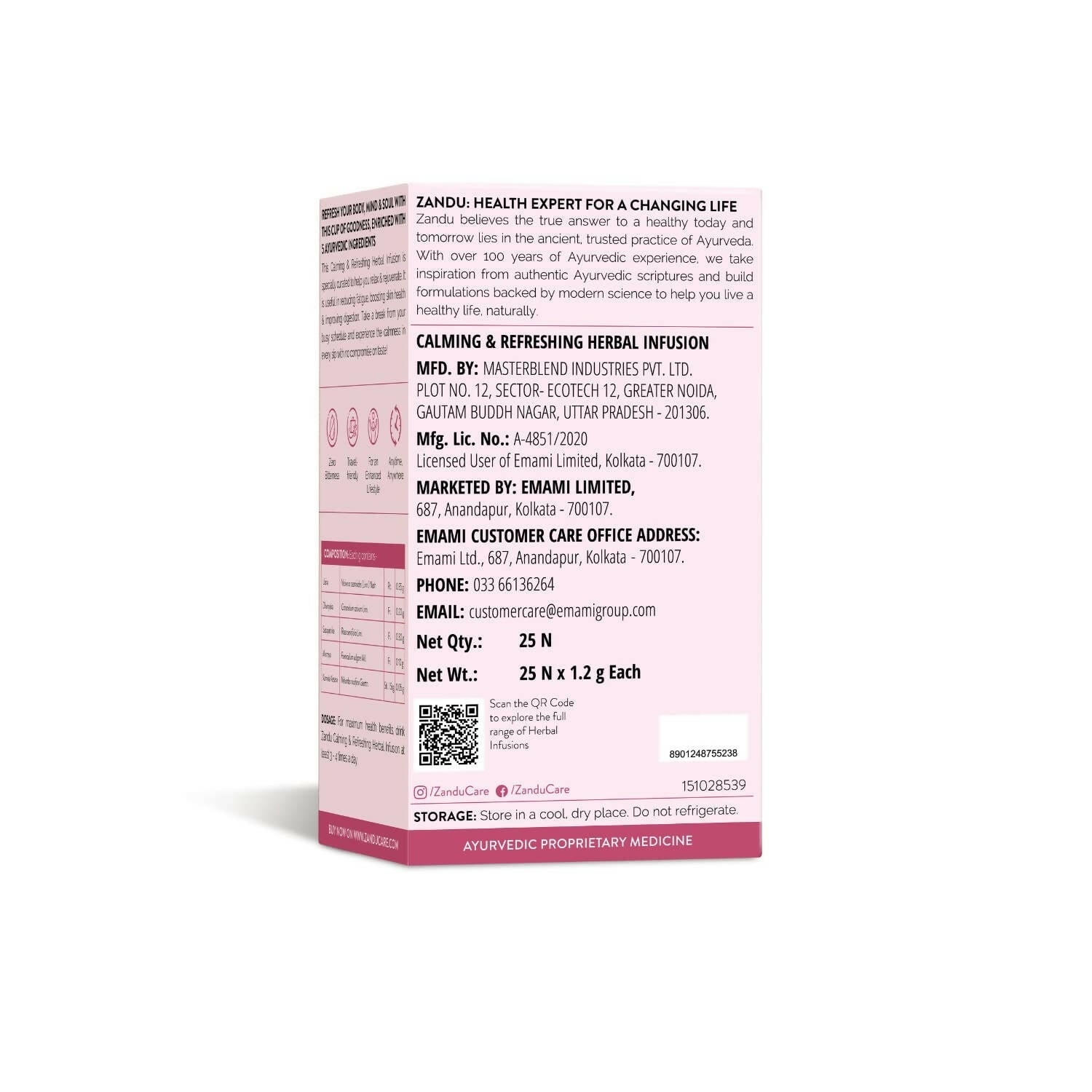 Zandu Calming & Refreshing Herbal Infusion 