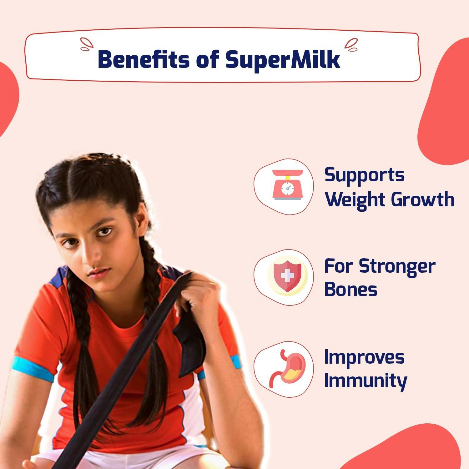 Gritzo SuperMilk Weight+ (13+y Boys), 10g Protein Powder (Double Chocolate)