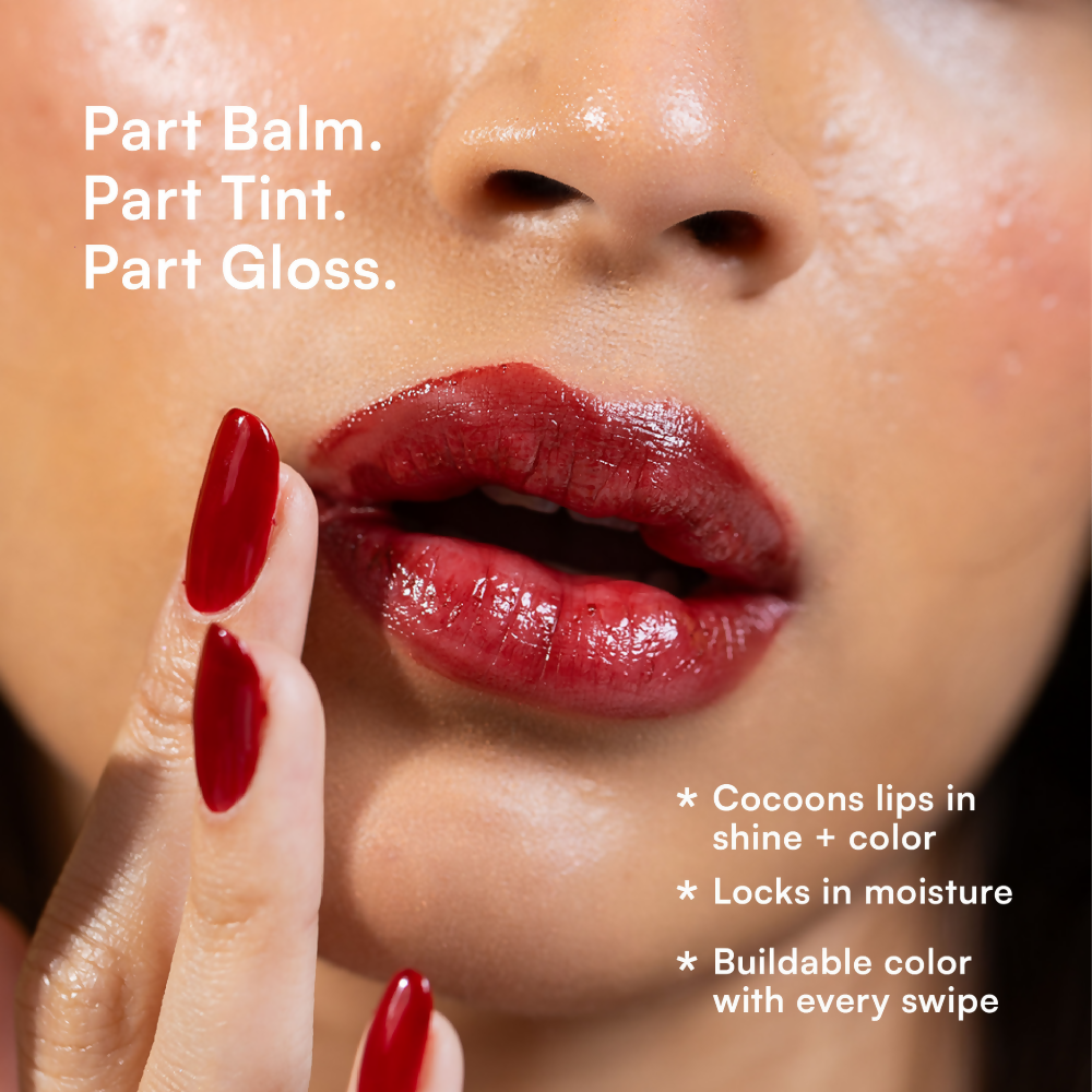 Gush Beauty Hybrid Gloss Butter Balm High Shine & Hydrating - Universal Warm Berry