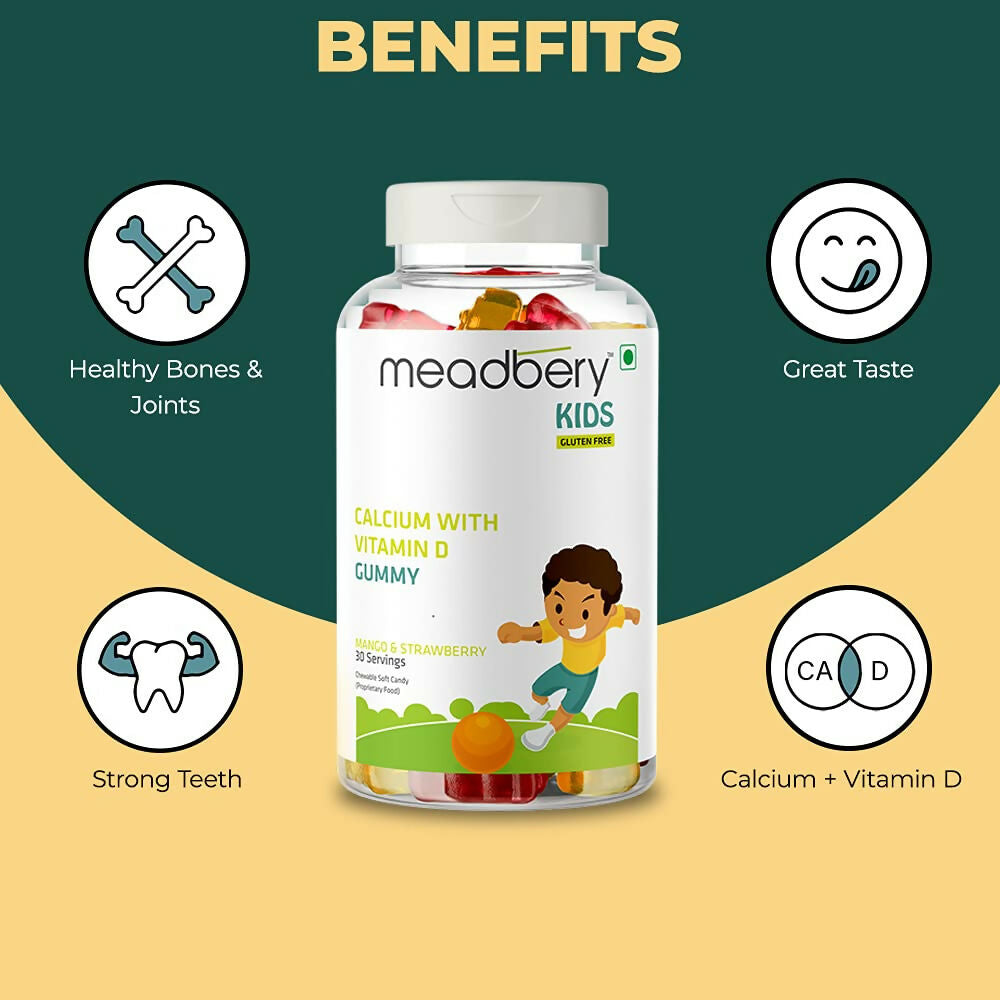 Meadbery Kids Calcium With Vitamin D Gummy 