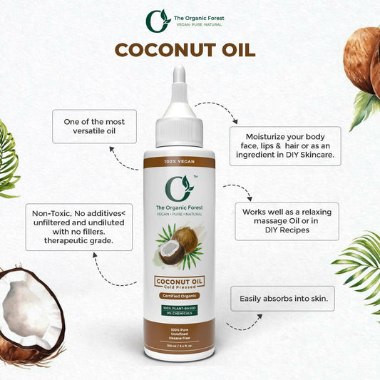The Organic Forest Cold Pressed Coconut Oil - Grab2buy
