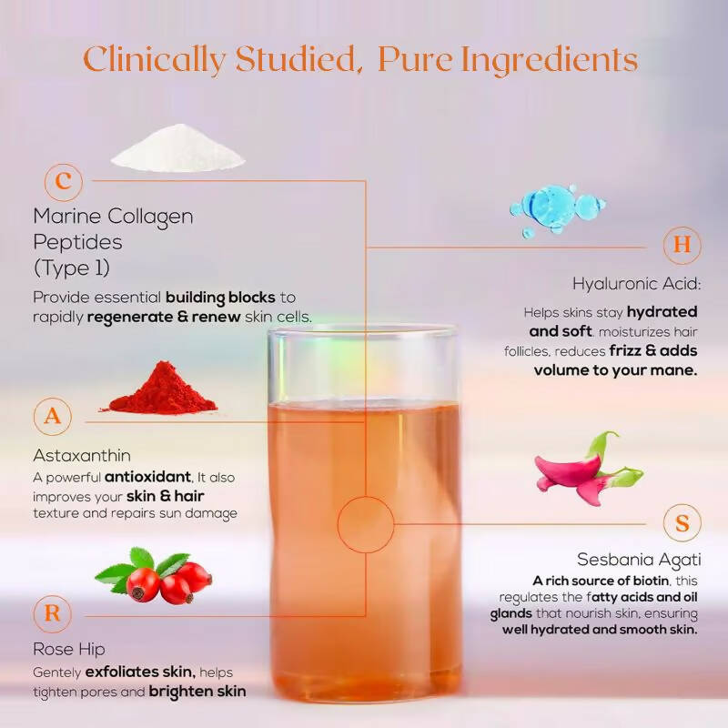Wellbeing Nutrition Beauty Korean Marine Collagen Peptides - Strawberry & Watermelon  Grab2Buy Wellbeing Nutrition Grab2Buy