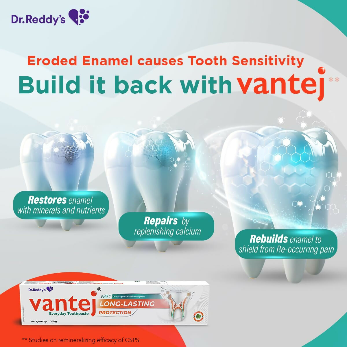 Vantej Sensitivity Protection Toothpaste, Gives Long Lasting Sensitivity Protection & Tooth Sensitivity Healing  Grab2Buy Vantej Grab2Buy