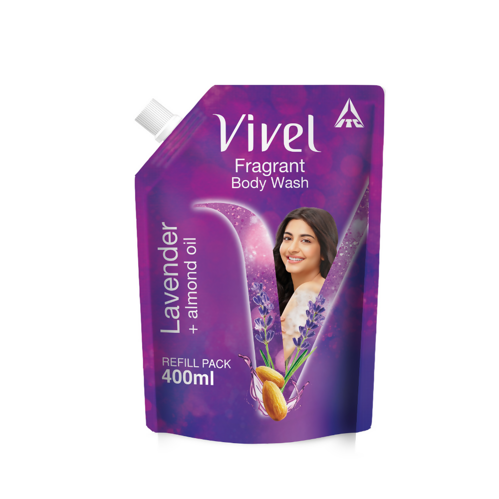 Vivel Fragrant Body Wash Lavender & Almond Oil Moisturizing Shower Gel Supersaver Refill Pack  Grab2Buy Vivel Grab2Buy