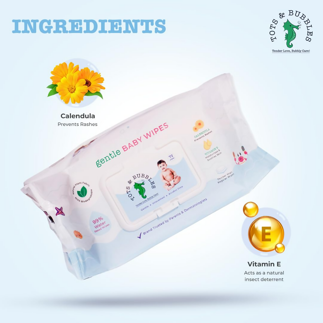 Tots & Bubbles 99% Water Baby Wet Wipes with Lid  Grab2Buy Tots & Bubbles Grab2Buy