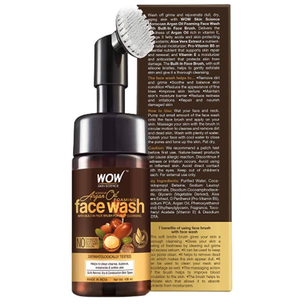 Wow Skin Science Moroccan Argan Oil Foaming Face Wash  Grab2Buy Wow Skin Science Grab2Buy