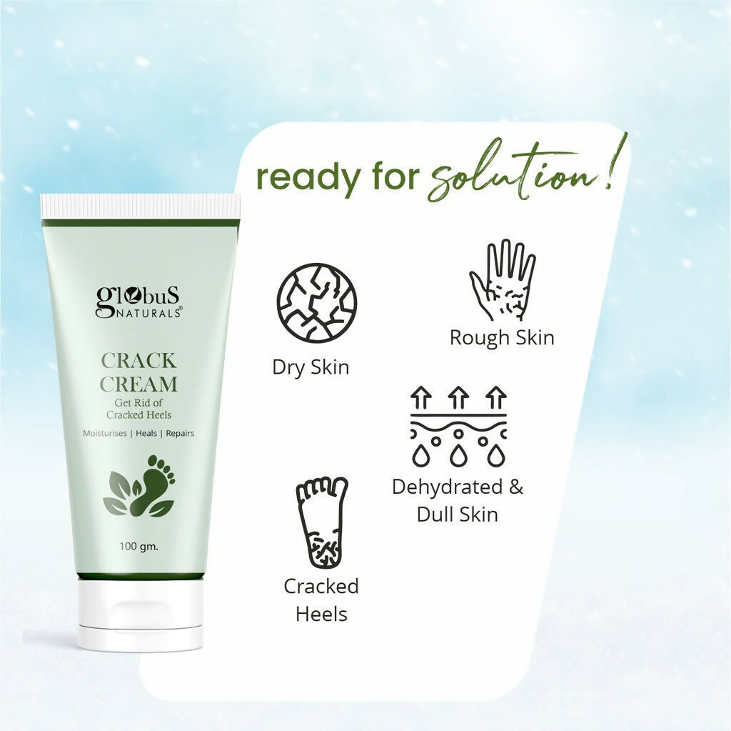 Globus Naturals Crack Cream for Dry & Cracked Heels & Feet 