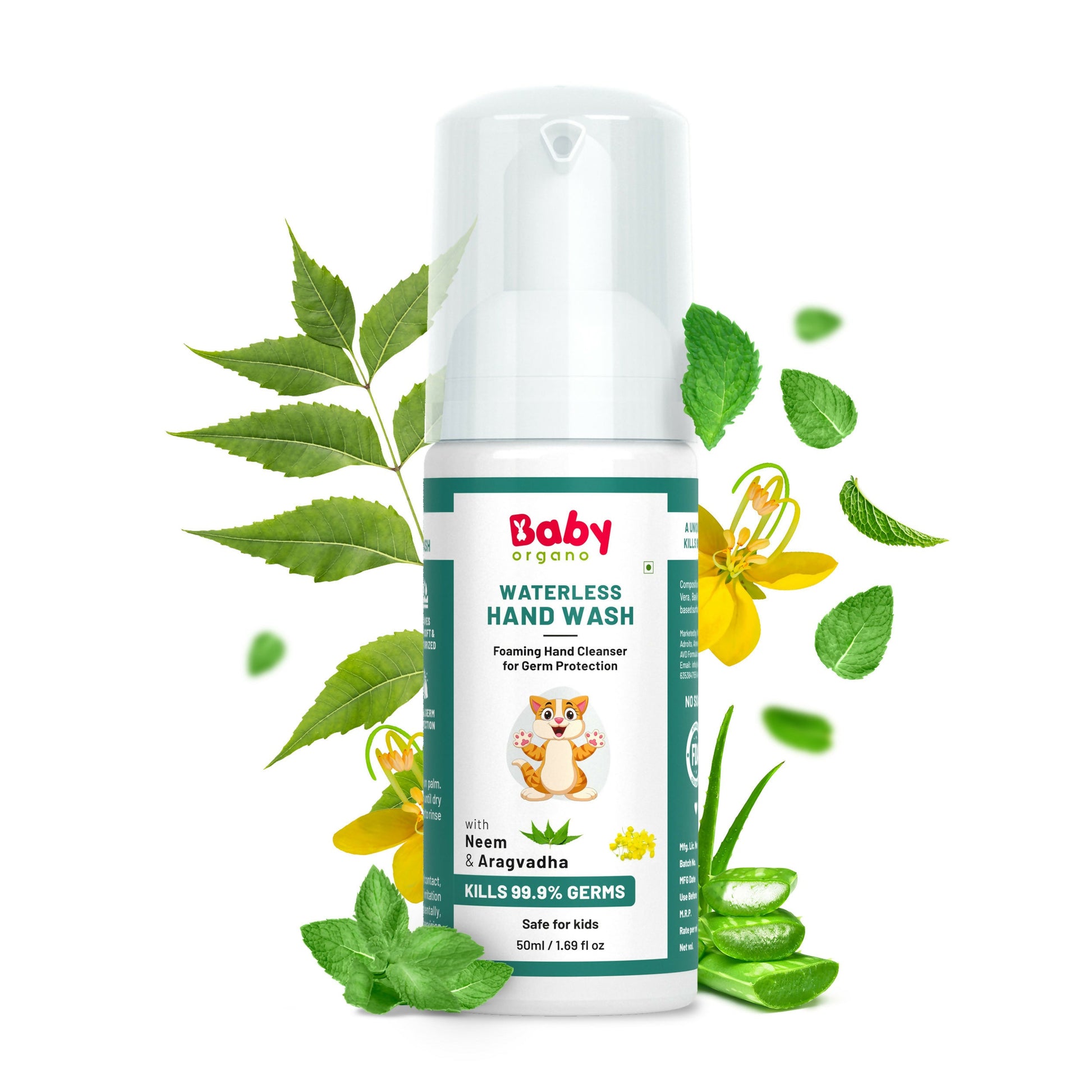 Babyorgano Non Alcoholic Foam Based Waterless Hand Wash for Kids - Grab2buy
