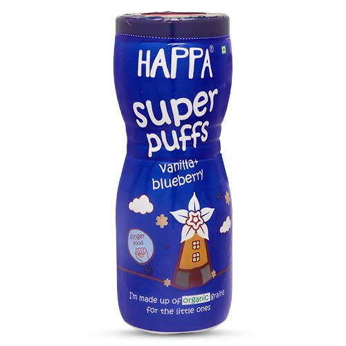 Happa Multigrain Vanilla & Blueberry Melts Super Puffs (8 Months+) 