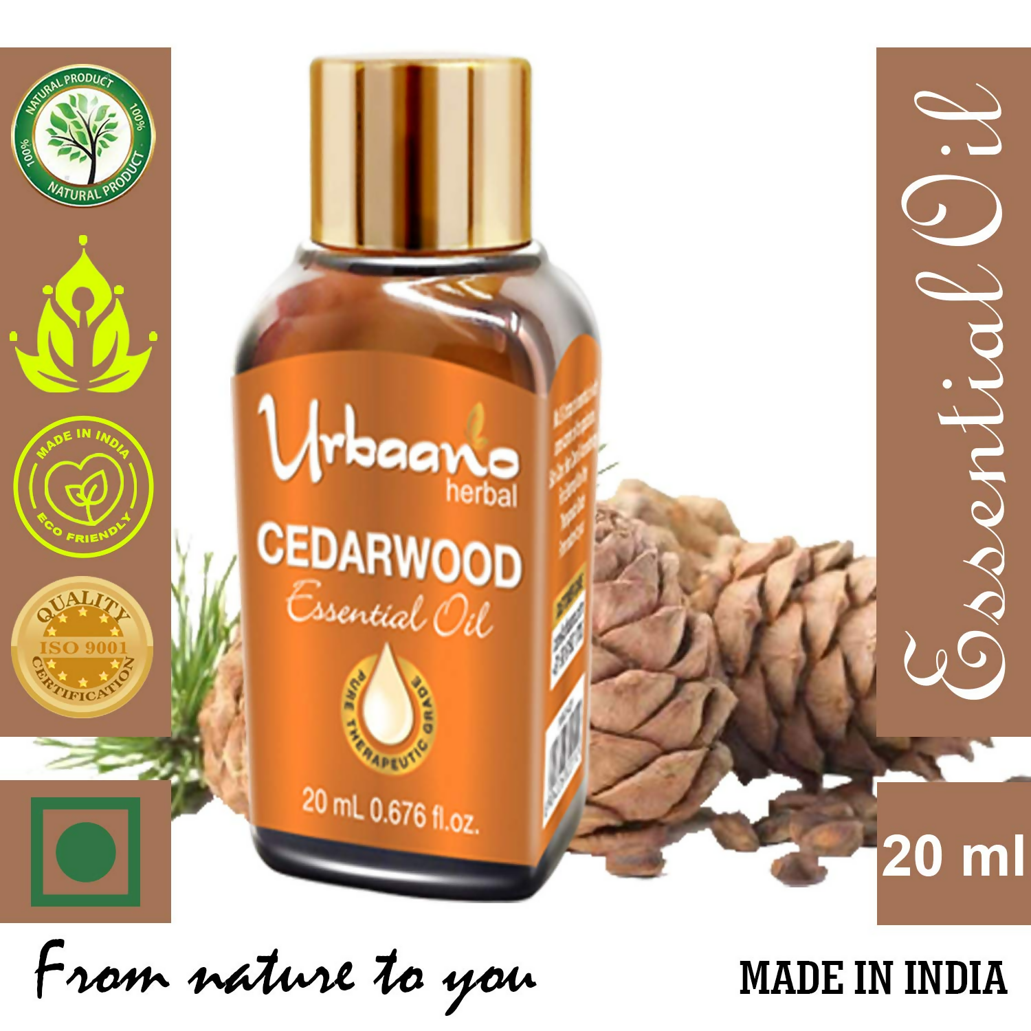 Urbaano Herbal Cedarwood Essential Oil 