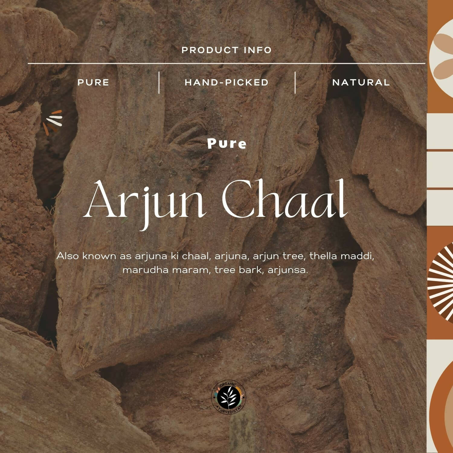 Organic Ayurvedistan Arjun Chaal Powder 