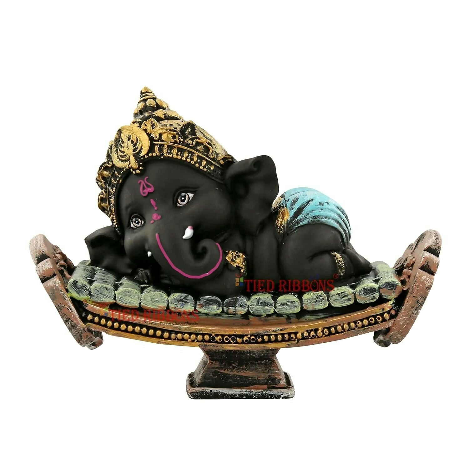 Tied Ribbons Resin Ganesh Statue Murti - Grab2buy