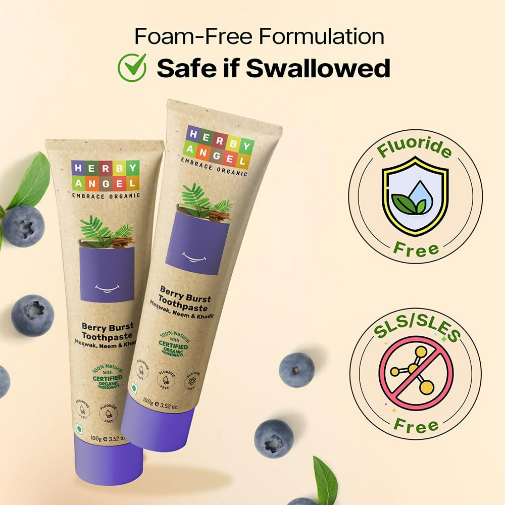 Herby Angel Baby Toothpaste Berry Burst - Herbal Kids 