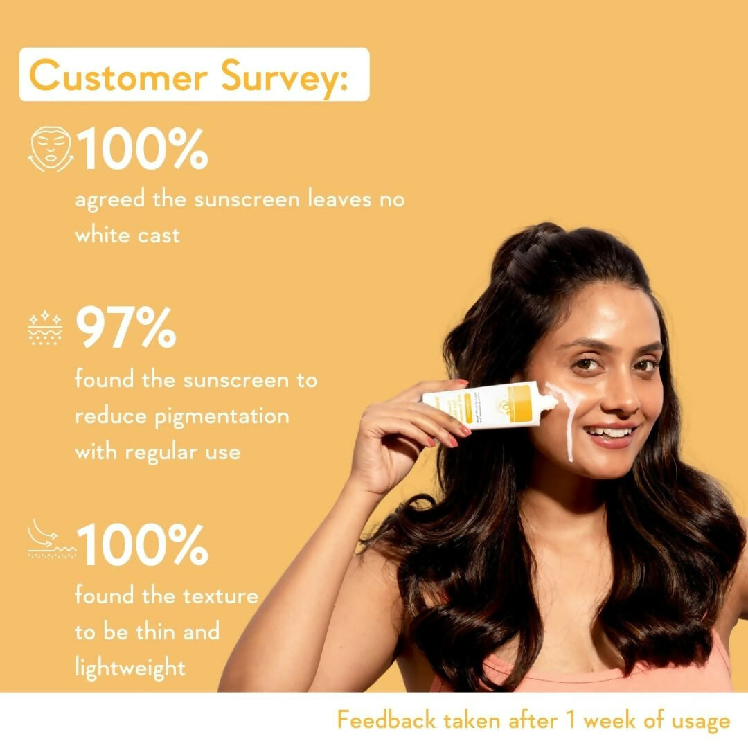 Wishcare Vitamin C Pure Glow Milk Sunscreen SPF 50  Grab2Buy Wishcare Grab2Buy
