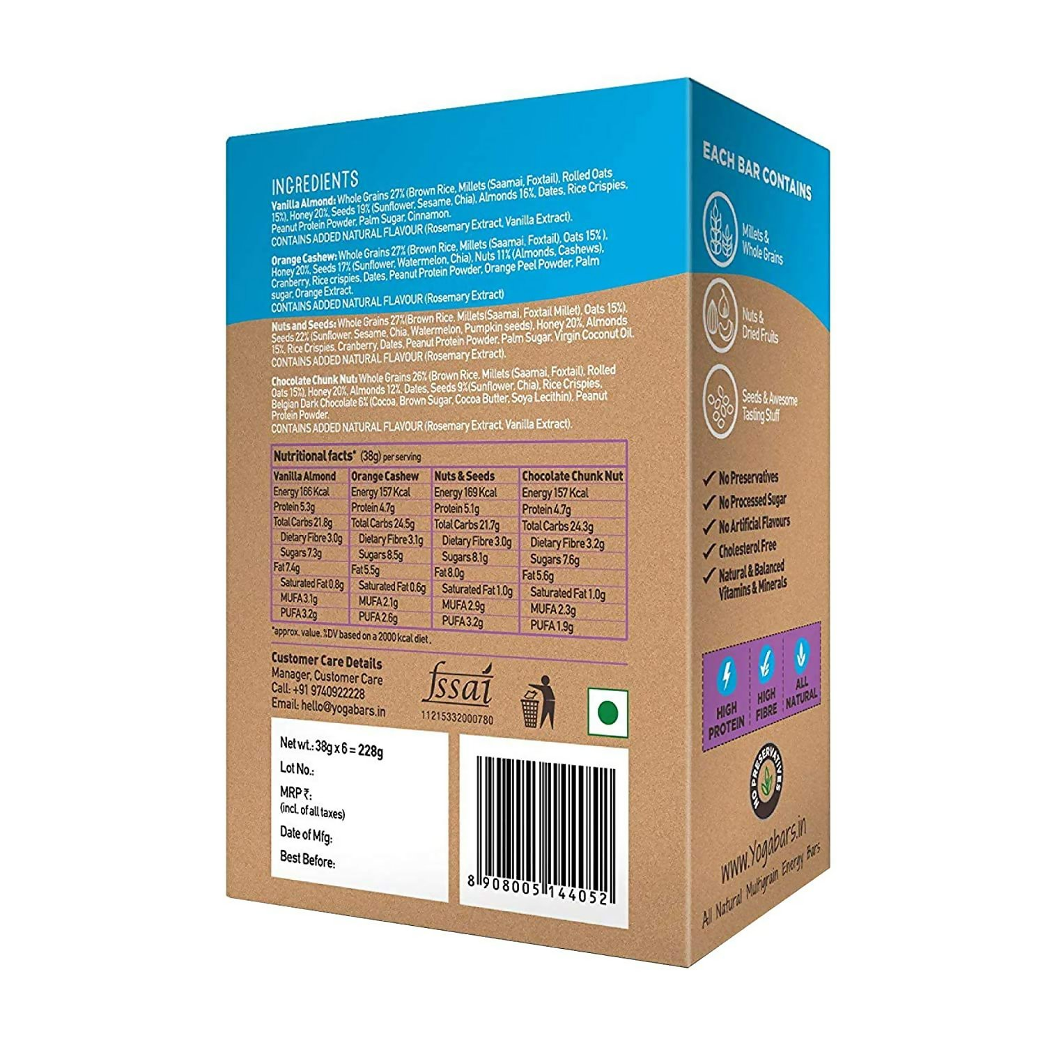 Yoga Bar Multigrain Energy Snack Bars - Dark Chocolate Flavour Premium Super Oats Combo  Grab2Buy Yoga Bar Grab2Buy