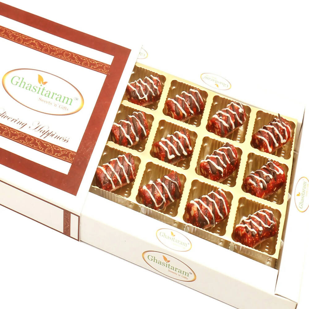 Ghasitaram Anjeer Khajoor Chocolate Rolls In White Box 