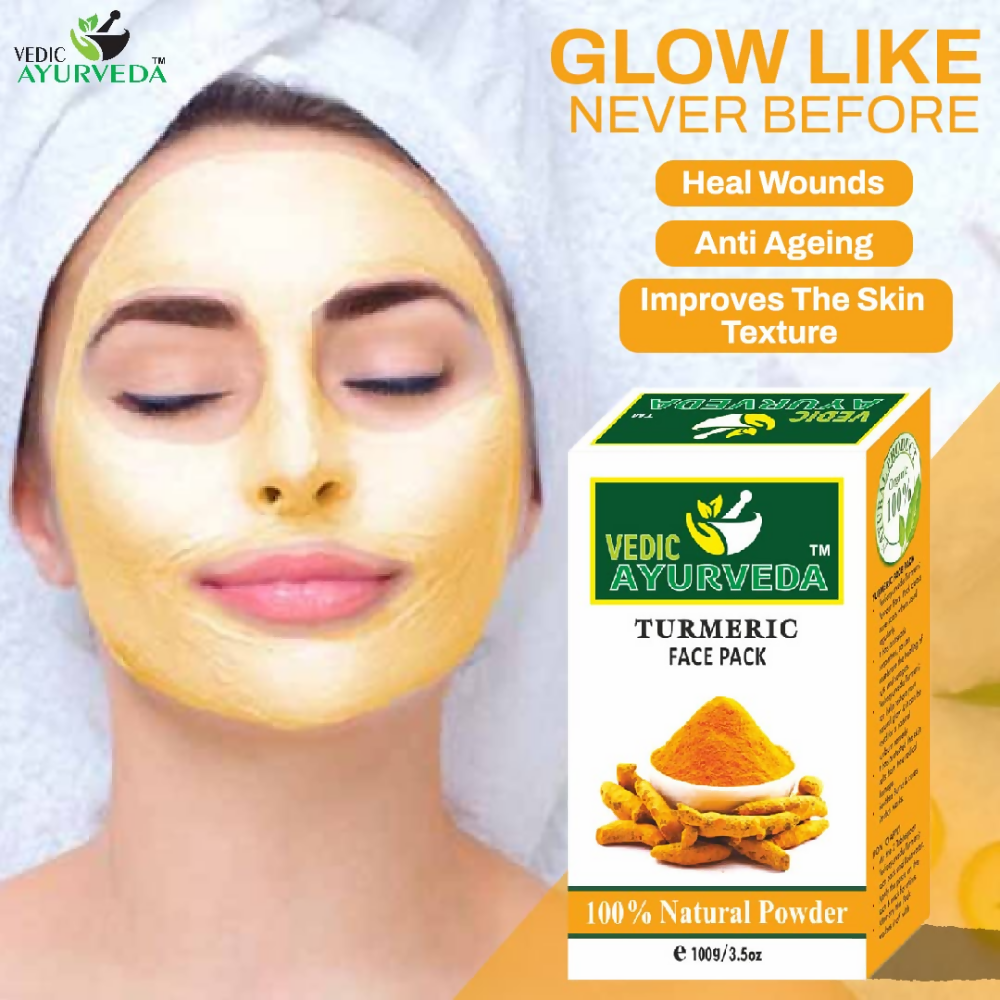 VedicAyurveda Turmeric Face Pack Powder  Grab2Buy VedicAyurveda Grab2Buy
