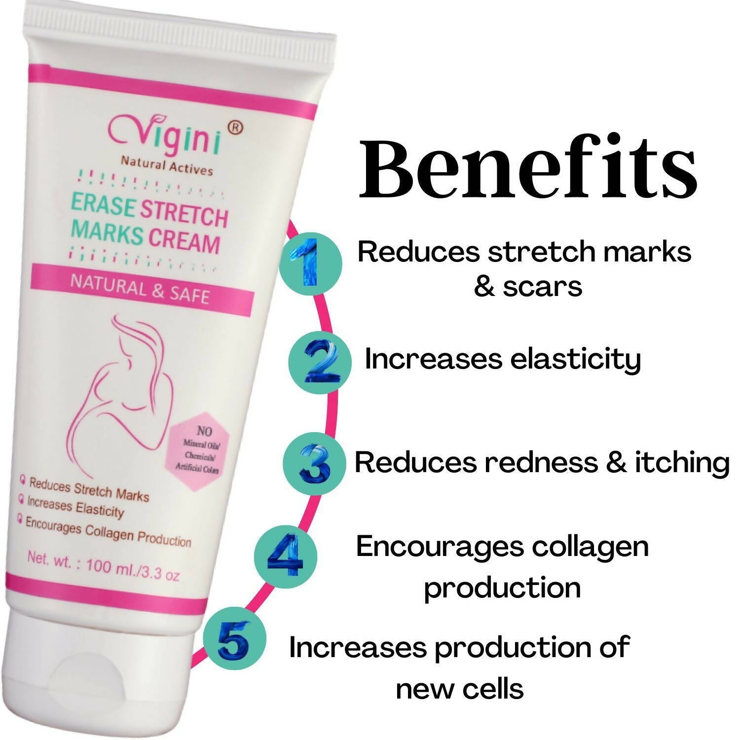 Vigini Natural Actives Stretch Marks Scars Removal Oil Cream  Grab2Buy Vigini Grab2Buy