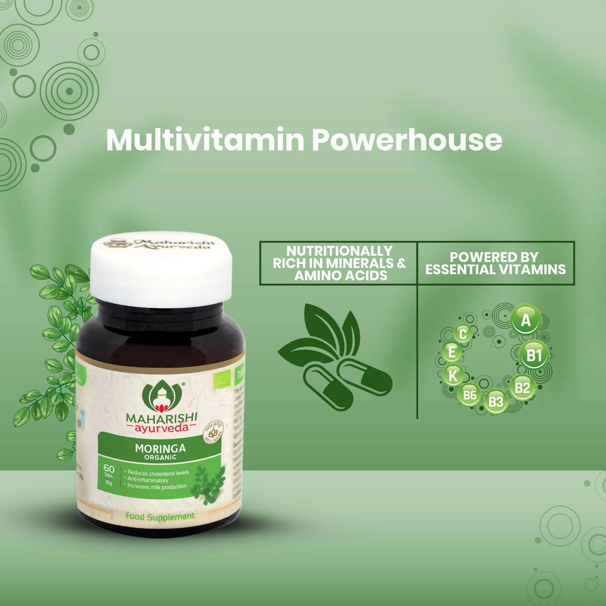 Maharishi Ayurveda Moringa Organic Tablets 