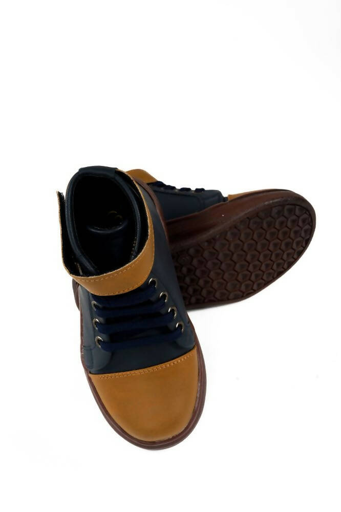 Tiny Bugs Boys Party Wear Mid Top Boots - Navy  Grab2Buy Tiny Bugs Grab2Buy