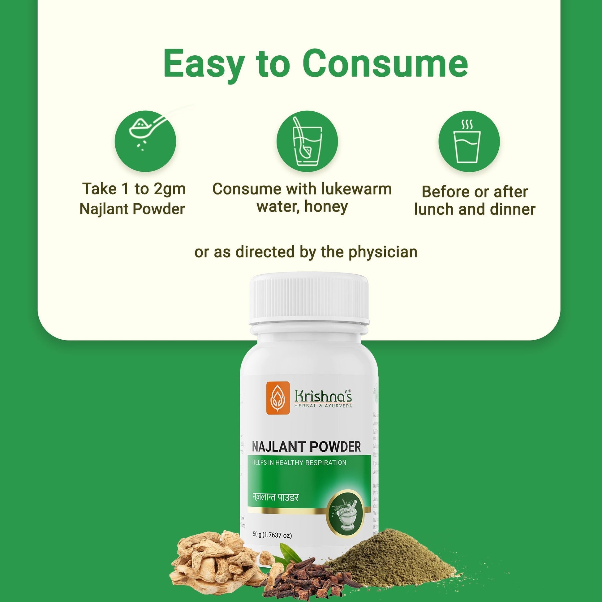 Krishna'S Herbal & Ayurveda Najlant Powder 