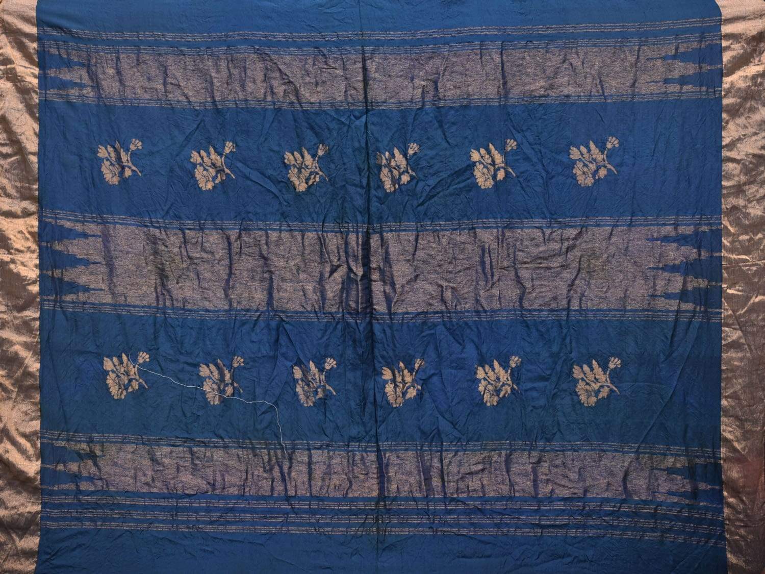 Navy Bandhani Uppada Silk Handloom Grab2Buy with Nilambari Buta Design - Global Threads 