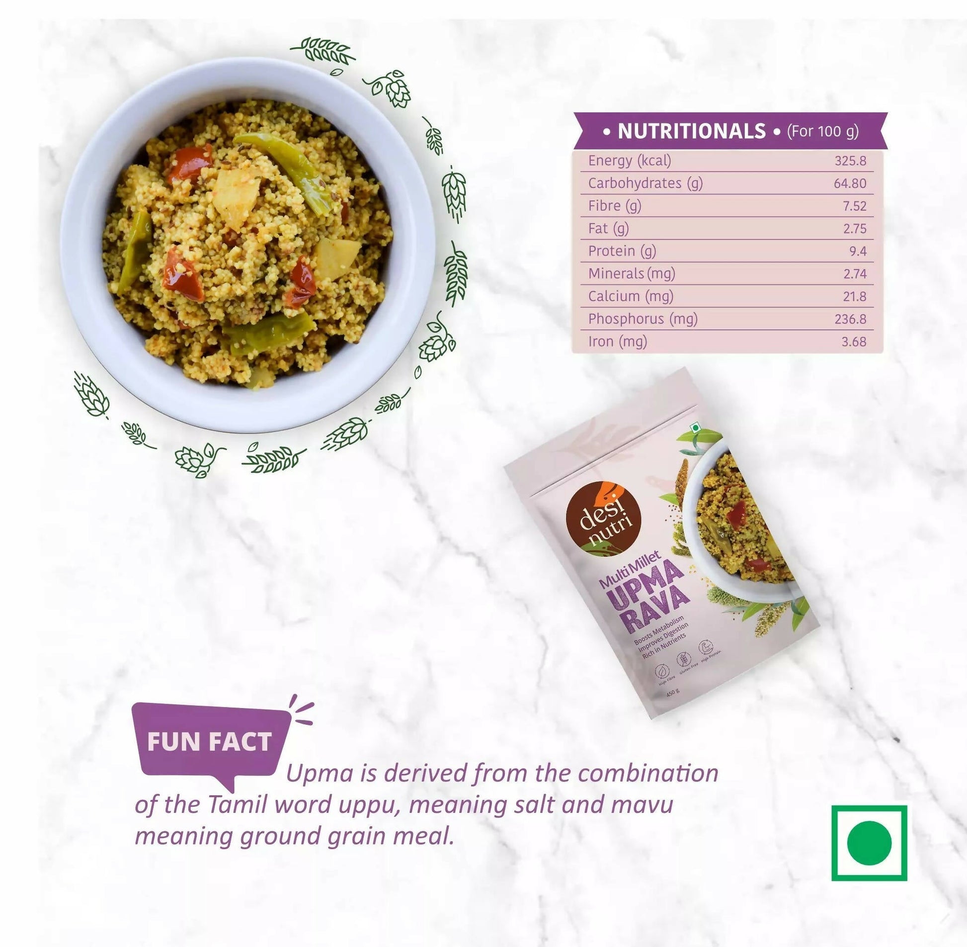 Desi Nutri Multi Millet Upma Rava 