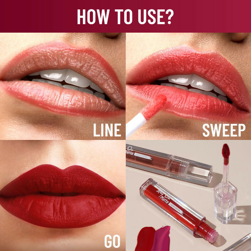 Swiss Beauty Stay On Matte Liquid Lipstick - 2 Supple Pink 