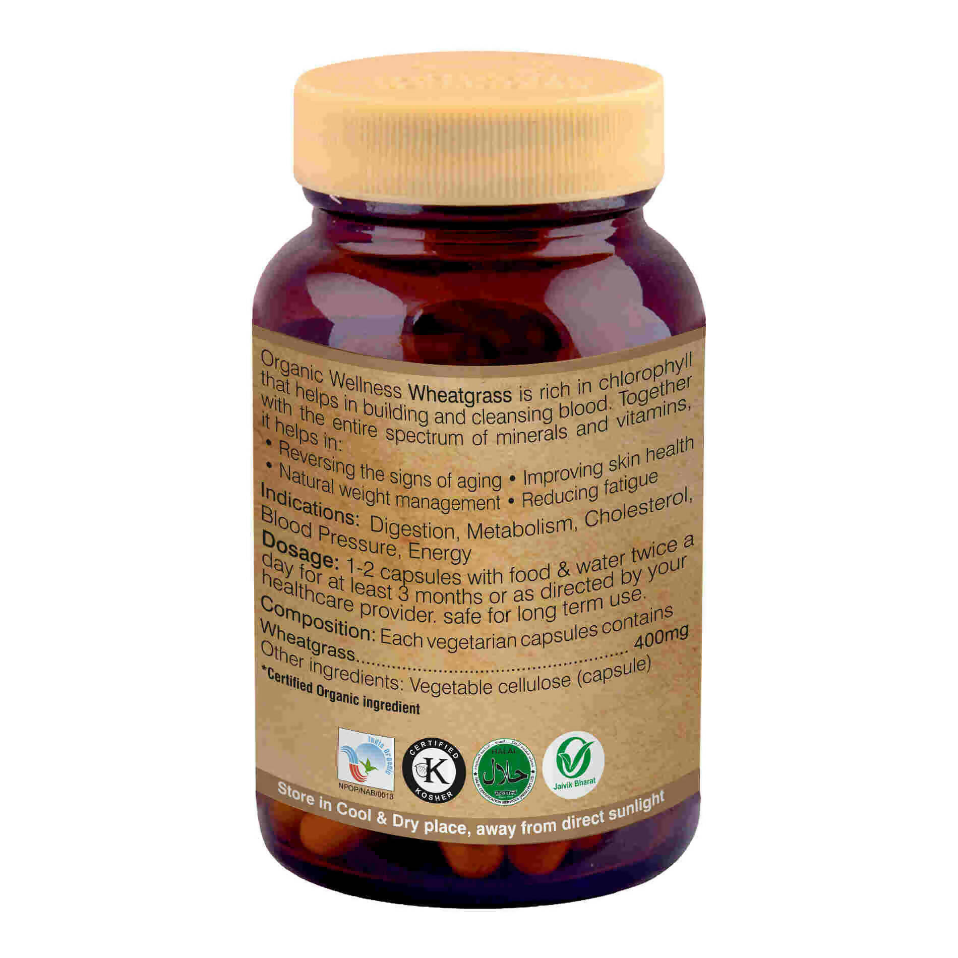 Organic Wellness Wheat Grass Capsules - Grab2buy