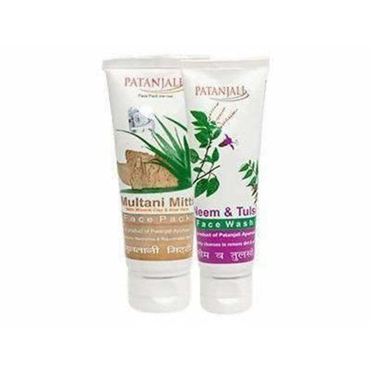 Patanjali Neem Tulsi Face Wash Plus Multani Mitti Face Pack 