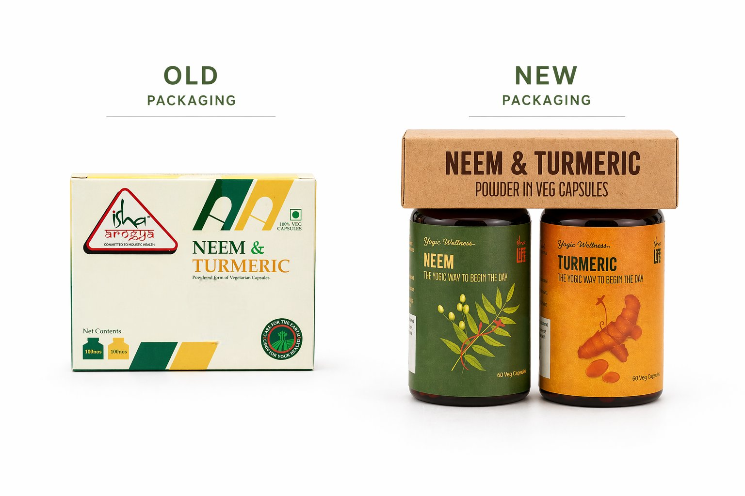 Isha Life Neem and Turmeric Capsules 