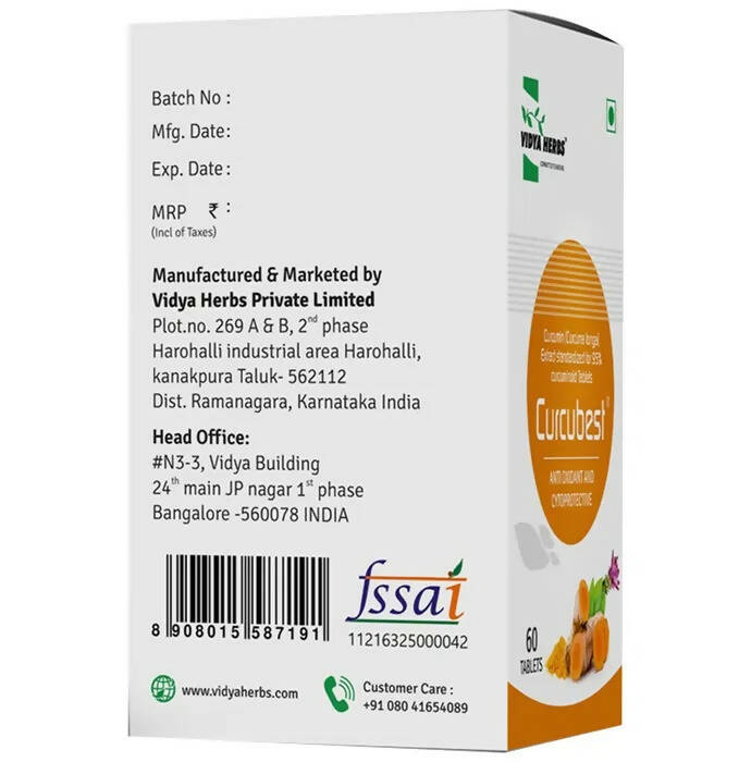 Vidya Herbs Curcubest Tablet 