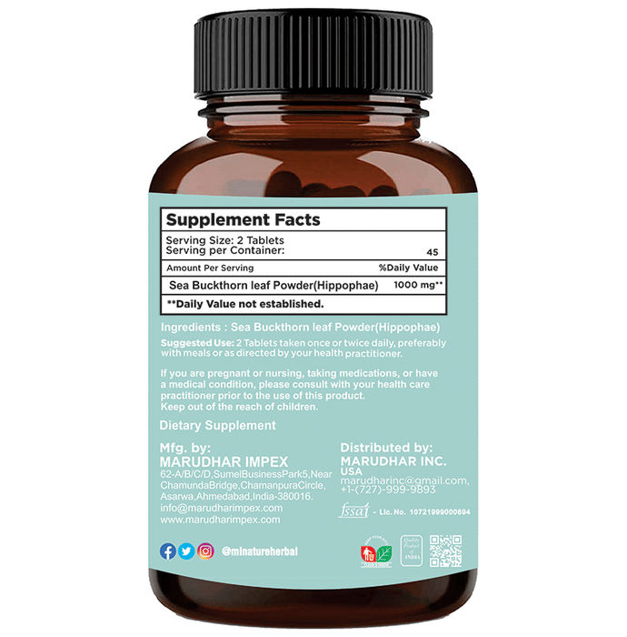 Minature Sea Buckthorn Leaf Tablets 