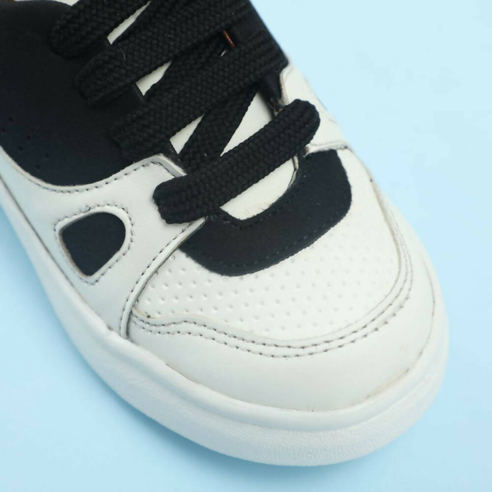 Tiny Bugs Boys Lace Up Casual Shoes - White & Black  Grab2Buy Tiny Bugs Grab2Buy