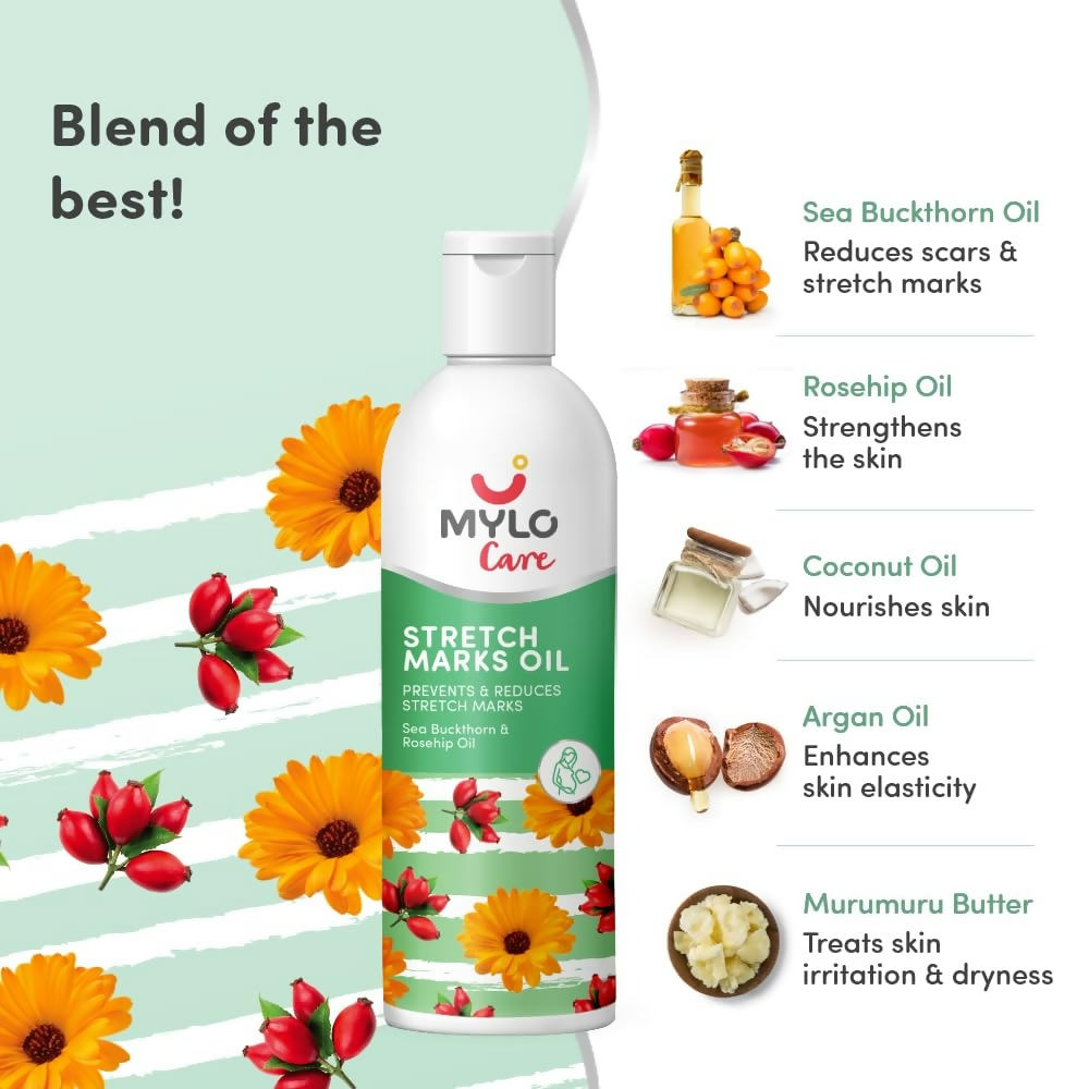 Mylo Care Stretch Marks Oil - with Sea Buckthorn  Grab2Buy Mylo Care Grab2Buy