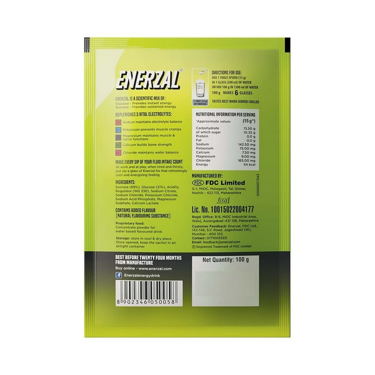 Enerzal Lime - Sachets Powder